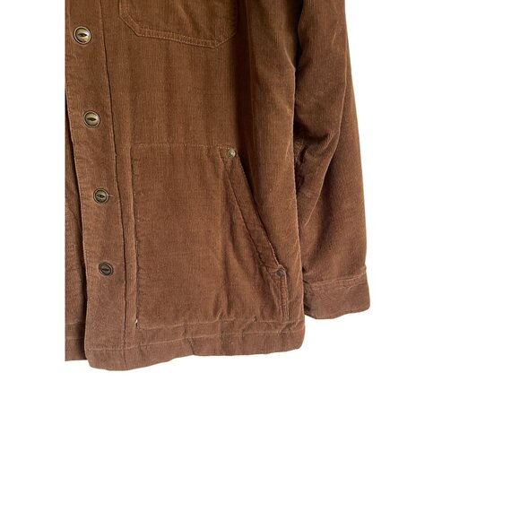 RIPCURL Brown Corduroy Hooded Work Jacket Shacket Blanket Lined Size Smal - Picture 11 of 11